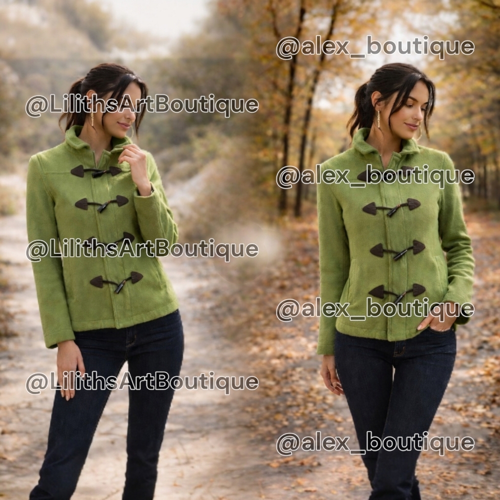 GAP Wool Toggle Pea Coat(S016)-Size S for Women